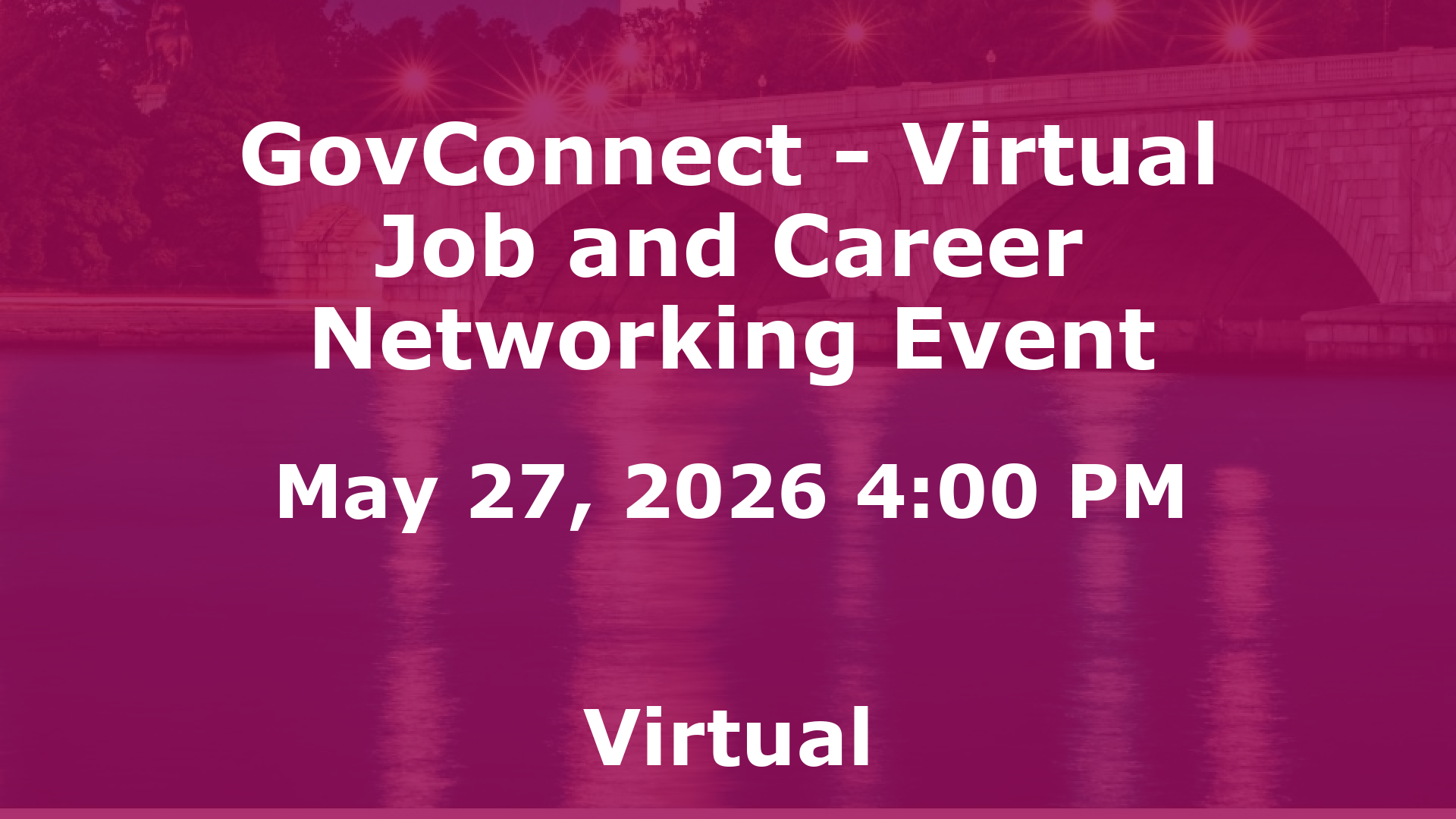 GovConnect - Virtual Job and Career Networking Event event image
